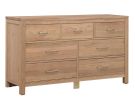 Tide & Timber Clear Oak 7 Drawer Dresser