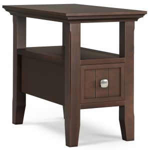 Acadian Brown Narrow Side Table With Drawer