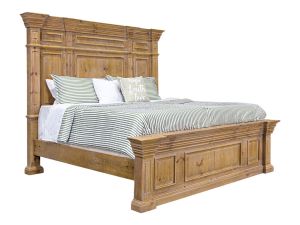 Hudson Light Barnwood Brown King Panel Bed