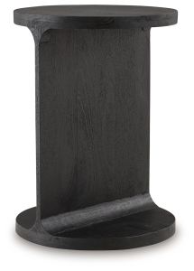 Adderley Black Round Accent Table