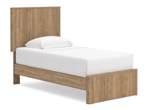 Gramburg Warm Natural Brown Twin Panel Bed