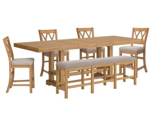 Havonplane Brown 6 Piece Counter Height Dining Set