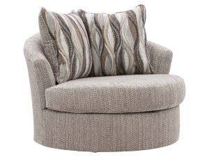 Lofwood Fossil Gray Swivel Accent Chair