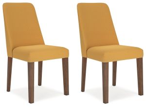 Lyncott Mustard Upholstered Dining Chair Set of 2