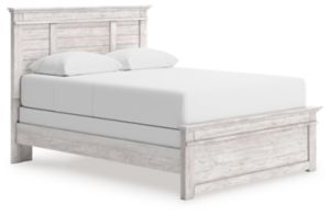 Makidern Whitewash Twin Panel Bed