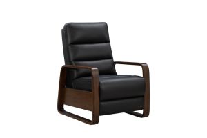 Zoey Onyx Leather Push Back Low Leg Recliner 