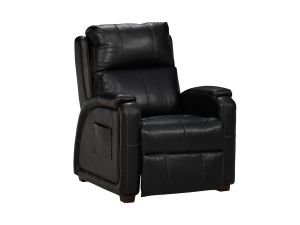 Reliever Black Italian Leather Zero Gravity Lay Flat Power Recliner w/C3 Massage/Heat/Power Headrest & Lumbar 