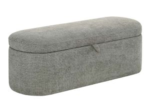 Philipa Light Grey Tweed Storage Bench