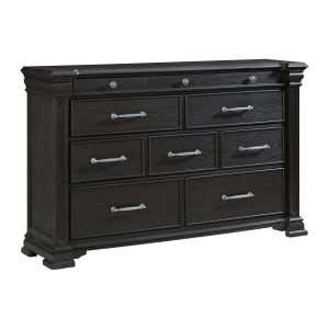 Kings Court Black 10 Drawer Dresser