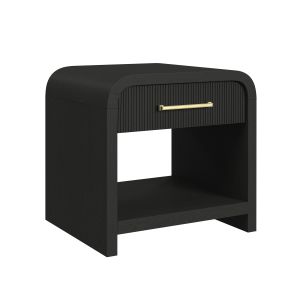 Ridgemont Black End Table w/ USB Port
