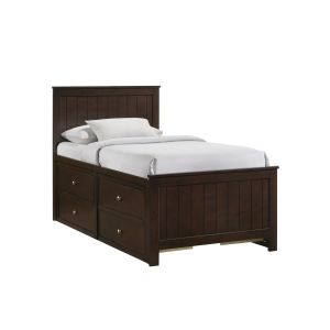 Sami Espresso Twin Captains Storage Bed