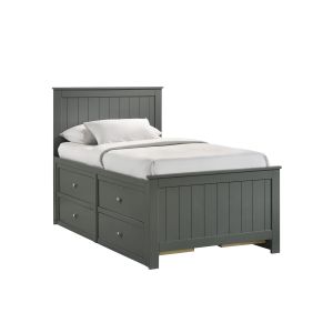 Sami Grey Twin Captains Storage Bed