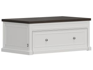 Soren White/Brown Lift Top Cocktail Table w/ Twin Sleeper
