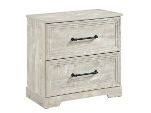 McDuffie Antique Light Grey 2 Drawer Nightstand