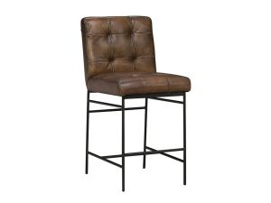 Stockton Antique Whiskey Leather Counter Stool
