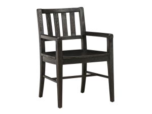 Driftwood Burnt Timber Splat Back Arm Chair