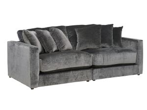 Remington Slate Gray Velvet Modular Loveseat