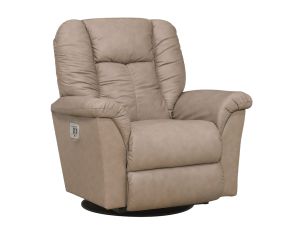 Jasper Stone Leather Power Swivel Rocker Recliner