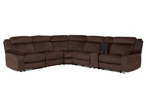 70829 Brown 6 Piece Power Reclining Sectional