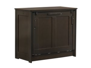 Orion Twin Chocolate Murphy Cabinet Bed