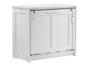 Orion White Twin Murphy Cabinet Bed