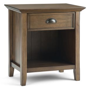 Acadian Rustic Natural Aged Brown 1 Drawer Nighstand