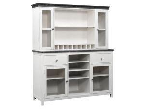 Carriage House White & Brown Buffet & Hutch
