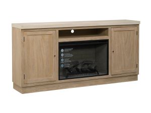 Rowan Light Grey/Wheat Console w/Fireplace