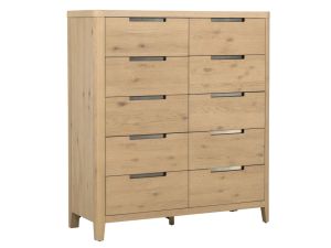 Walker Natural Oak 10 Drawer Chest