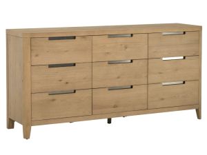 Walker Natural Oak 9 Drawer Dresser