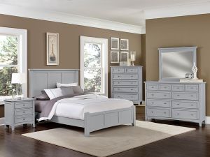 Bonanza Gray 3 Piece King Mansion Bedroom Set