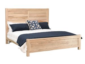 Cool Rustic Clear Maple Plank Panel Bed