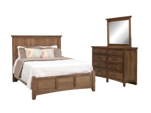 Jamestown Natural Oak Full 3 Piece Mansion Bedroom Set