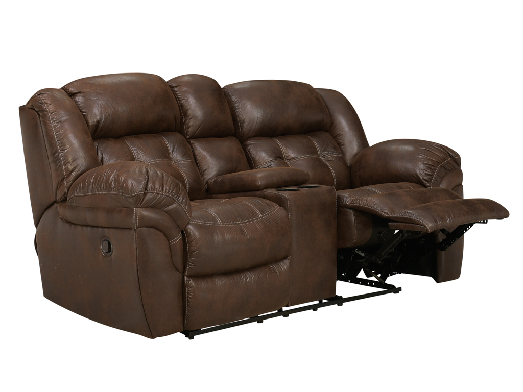 Frontier Espresso Manual Reclining Console Loveseat by HomeStretch